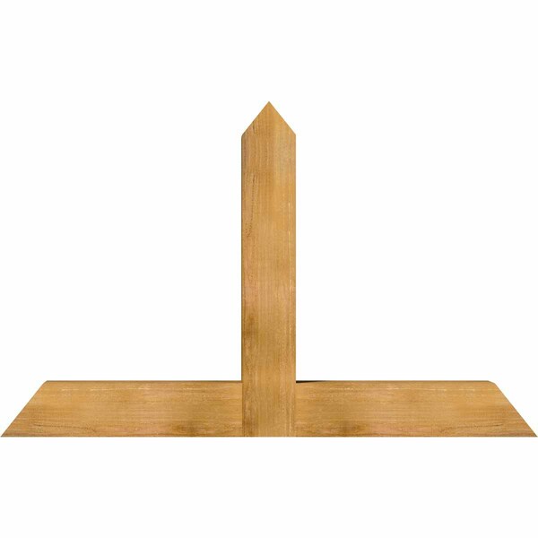 Ekena Millwork Portland Rough Sawn Timber Gable Bracket, Western Red Cedar, 60"W x 38"H x 6"D x 6"F, 15/12 Pitch GBW060X38X0606POR00RWR - main